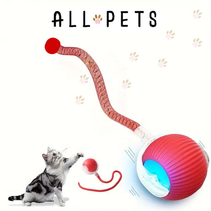 Interactive Mouse Ball for Cats - Stimulating Toy with Feathers